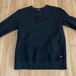 EUC Boys Pony Black Crewneck Sweatshirt - Size 14/16